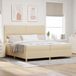 Maison Exclusive - Lit boxspring avec tête de lit, couleur crème, 200 x 200 cm, rembourré