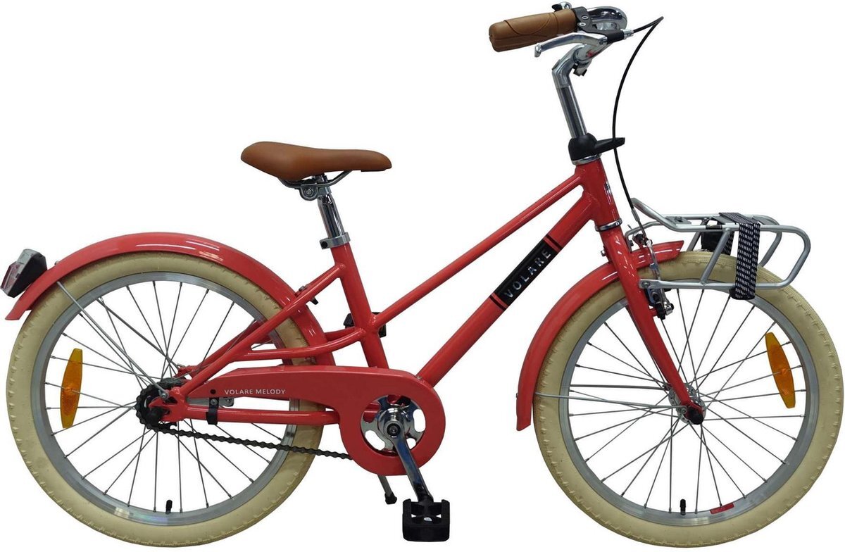 Volare Melody Kinderfiets - Meisjes - 20 inch - Pastel Rood - Prime Collection