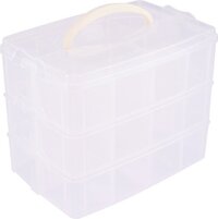 Vaessen Creative Opbergbox - Stapelbaar - 24 Vakken - Transparant