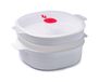 Snips 000851 Kookgerei Magnetron Stoompan 4L Rood/Transparant/Wit
