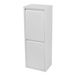 OutdoorMatch poubelle Rella - 93x33x25 cm - Blanc - Gain de place - 2 compartiments - Pour le recyclage
