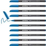 edding 1200 viltstift fijn - licht-blauw - 10 stiften - ronde punt 1 mm