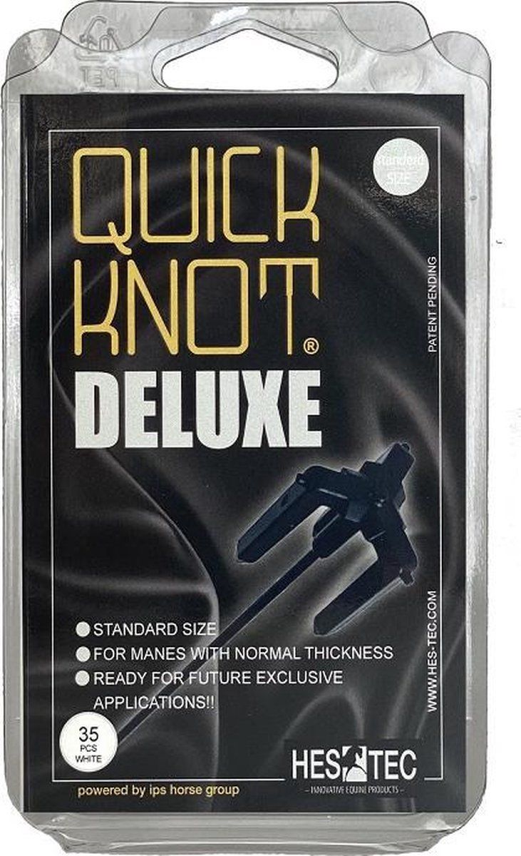Quick Knot Deluxe® | Manenclip voor Knotten | Wit standaard