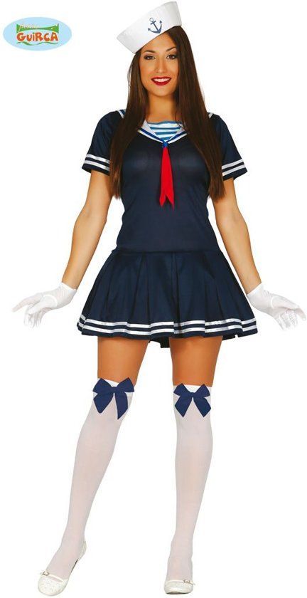 Kapitein & Matroos & Zeeman Kostuum Geen Zee Te Hoog Matroos Vrouw Maat 38/40 Carnaval kostuum Verkleedkleding