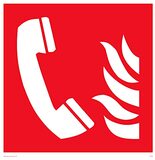 Viking Signs Pack van vijf - Fire Phone Symbool Sign - 200x200mm