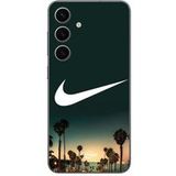 Samsung Galaxy S25 Plus nike logo arrière-plan Palmiers de Californie la nuit Maniacase