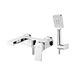 Ibergrif M13005 Badkraan, Badkraanset Voor Wandmontage, Eenhands Badkraan, Messing, Chroom
