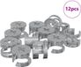 vidaXL - Cam-lockmoeren - 12 stuks - Zilver - Metaal
