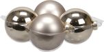 Bellatio decorations Boules de Noël - 4 pièces - champagne - verre - 10 cm - mat/brillant - Décoration de sapin de Noël
