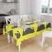 Bonamaison Tafelkleed, Anti-Mold, Sneldrogend, Waterdicht, 100% Polyester Tafellaken, Neon Geel, Rook, 140 x 160 Cm