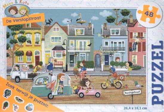 Rebo Productions Legpuzzel De Verstopstraat Junior - 48 Stukjes