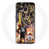 Maniacase Hoesje voor Samsung Galaxy S6 Edge PSG Neymar en Mbappé Vrolijk Kerstfeest