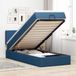 Maison Exclusive - Cadre de lit ottoman avec matelas textile bleu 80x200cm