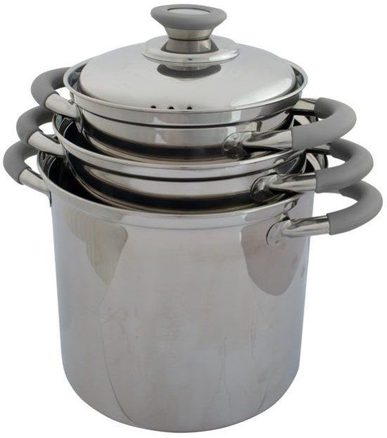 EuroTrail Pannenset Glasgow - RVS - 3 Delig - Grey