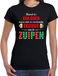 Bellatio Decorations Kerst goed excuus om te zuipen fout t-shirt - zwart - dames - Kerstkleding / Kerst outfit L
