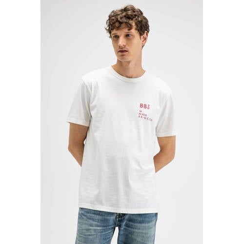 Butcher of Blue regular fit T-shirt met backprint - wit