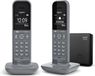 Gigaset CL390A Duo Téléphone analogique/DECT Gris Identification de l'appelant