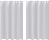 vidaXL Blackout Gordijnen met Ringen 2 st Lichtgrijs 175 x 140 cm