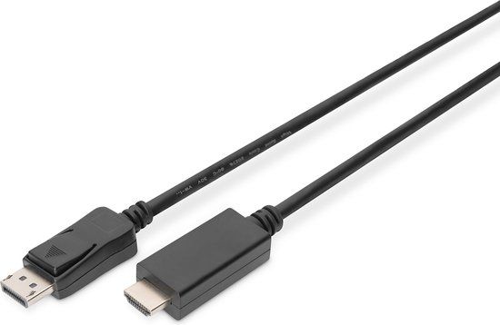 Digitus AK-340303-010-S DisplayPort-kabel DisplayPort / HDMI Adapterkabel DisplayPort-stekker, HDMI-A-stekker 1.00 m Zwart
