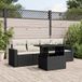 Maison Exclusive - Ensemble de jardin, composé de 5 pièces avec coussins, noir, en polyrotin