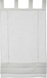 GARDINIA Vouwgordijn, transparante voile stof, lussen, wit, 90 x 140 cm