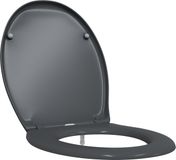 vidaXL Toiletbril Antraciet 47 x 37 x 4 cm Duroplast