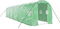 vidaXL Tuinkas met stalen frame, groen, 20 m², 10x2x2 m
