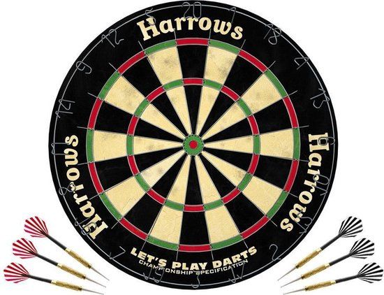 Let'S Play Darts Bristle Board - Harrows | 45 cm | Sisal