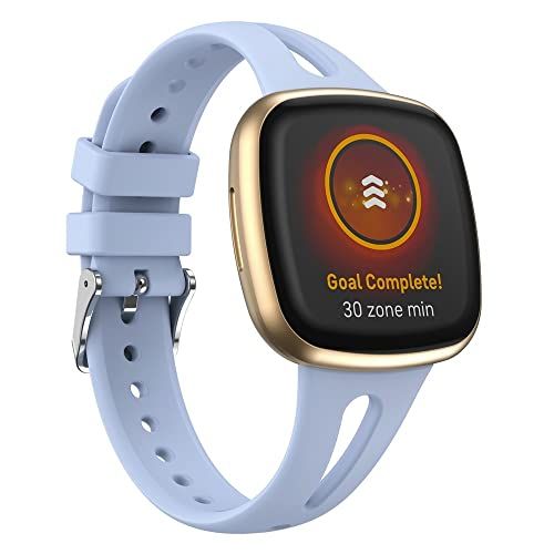 Qubix Sportbandje druppel design - Lila - Small - compatible met Fitbit Versa 3 & 4 / Sense 1 & 2