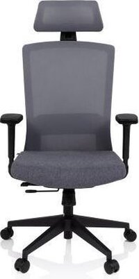 hjh OFFICE Captivo Professionele bureaustoel - Grijs - stof / netstof