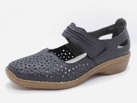 Rieker Dames Bandschoen - 41390-14 Blauw - Maat 42