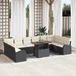 Maison Exclusive - Ensemble de jardin 11 pièces, polyrotin noir