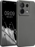 kwmobile metallic telefoonhoesje van TPU - geschikt voor Xiaomi Redmi Note 13 Pro 5G / Poco X6 5G - Flexible case voor smartphone - In metallic grijs