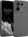 kwmobile metallic telefoonhoesje van TPU - geschikt voor Xiaomi Redmi Note 13 Pro 5G / Poco X6 5G - Flexible case voor smartphone - In metallic grijs