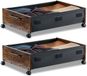 Vevor Onderbed Ladekast Opbergbox 65x46x18cm 2 stuks Vintage bruin Kunststof