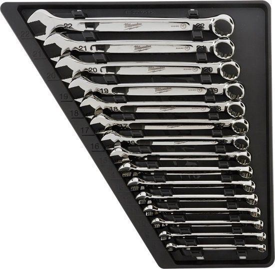 Milwaukee MAX BITE™ Ringsteeksleutelset 15-delig