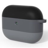 AirPods Pro 3 Étui en silicone antichoc dégradé avec mousqueton - Noir