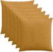vidaXL Kussensloop 6 stuks Geel 80 x 80 cm Corduroy