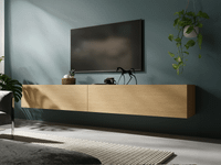 Mobistoxx KINGSTON Meuble tv-hifi 2 portes battantes 210 cm chêne