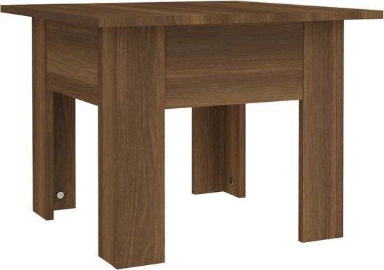 vidaXL Salontafel 55x55x42 cm spaanplaat bruin eikenkleur