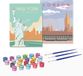 Rubye® Mini Schilderen op Nummer - New York - Inclusief Verf en Penselen - Volwassenen & kinderen - 15x20cm