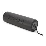 TREXO Massagerol in zwart 3-in-1 fasciarol, geribbelde rol en massagestaaf, ideaal voor spierontspanning en herstel, nauwkeurige massage, duurzame en duurzame set, fasciarollers, 3-delig