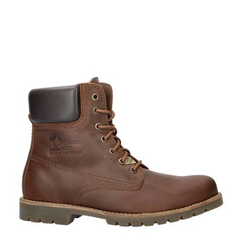 Panama Jack Panama 03 gevoerde leren veterboots bruin