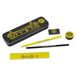 Borussia Dortmund Unisex jeugd schrijfset met metalen doos, exclusieve BVB schoolset, zwart-geel, 21 x 7 x 4 cm