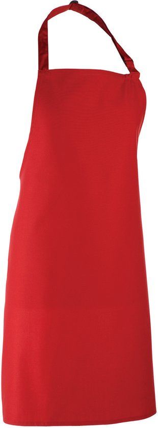 Merkloos Horeca Schort PR150 ROOD - One Size - Katoen/Polyester
