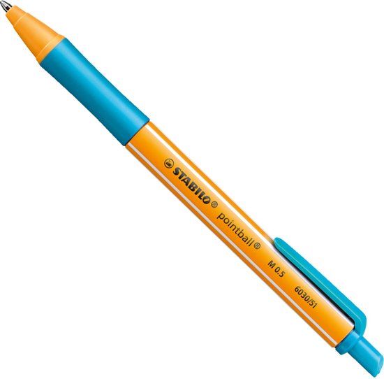 STABILO Pointball Balpen - 0.5mm - Turquoise - Navulbaar - 1 stuk