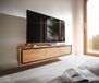 DELIFE meuble TV Stonegrace Acacia naturel 145 cm 3 portes placage pierre lowboard mural