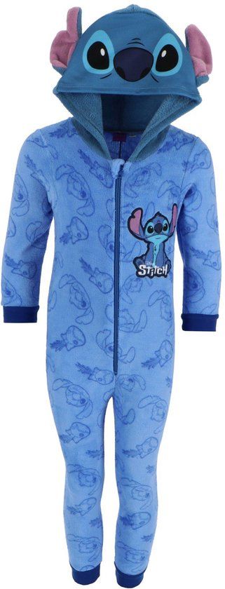 4KidsOnly Mister License Lilo & Stitch Onesie - Maat 110/116 - Pyjama - Blauw