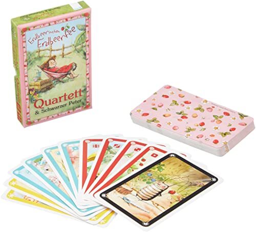 Arena Erdbeerinchen Erdbeerfee. Kartenspiel: Spielkarten für "Quartett" und "Schwarzer Peter"