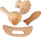 Habys Set d'outils de massage en bois | 4 pièces en hêtre et bois de santal | idéal pour la maderothérapie, le drainage lymphatique et le travail des fascias | design ergonomique